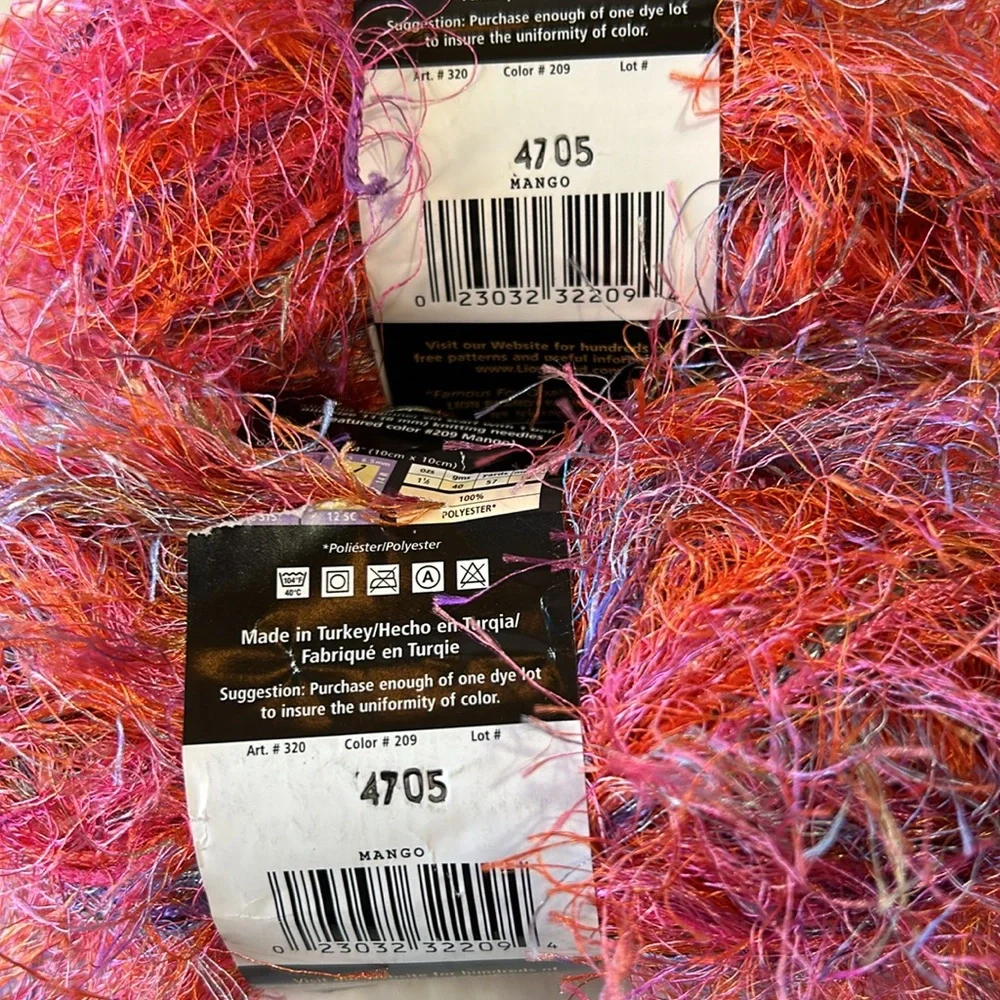 New Lion Brand Fun Fur Eyelash Yarn 2 Skeins